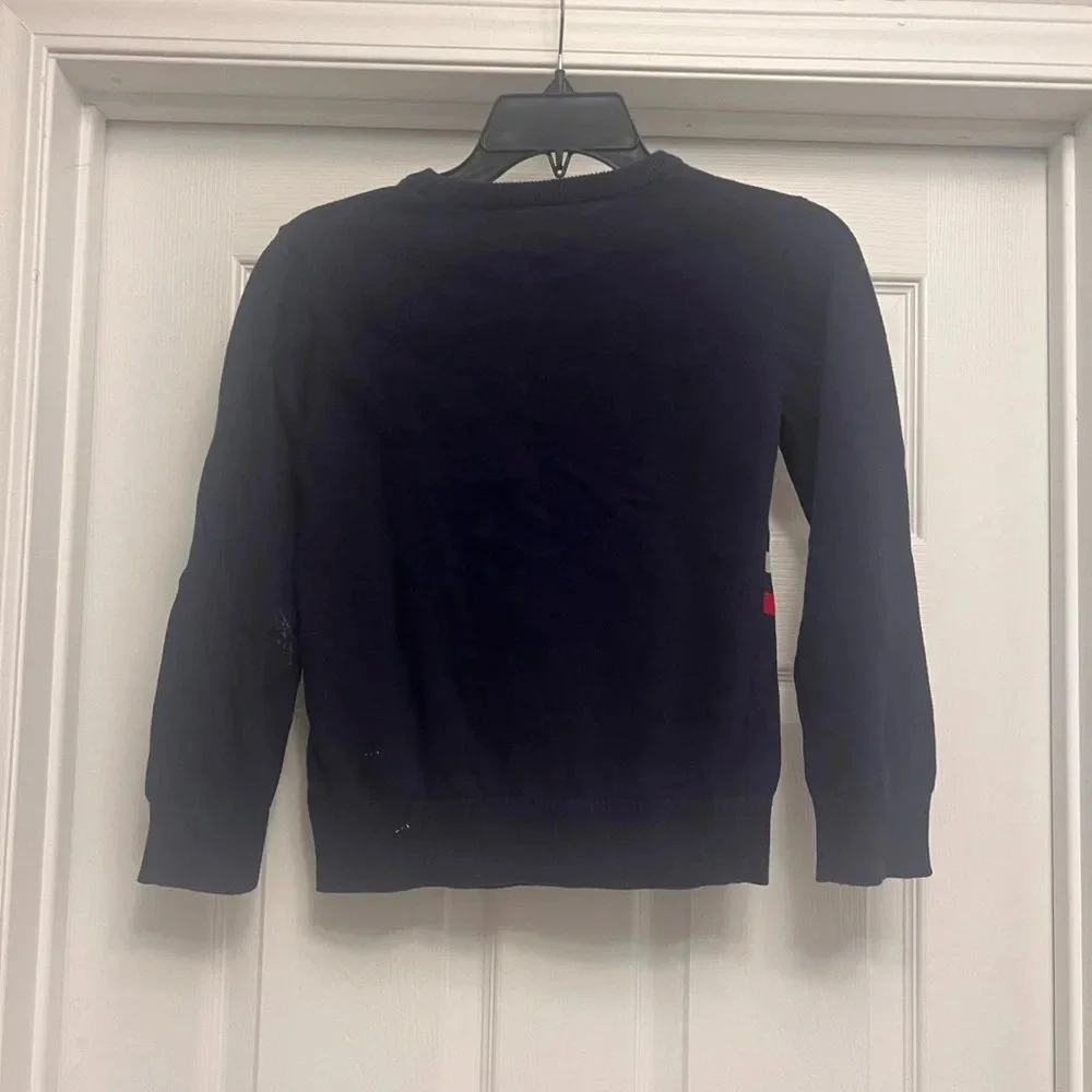 TCP Kids Boys Colorful Striped 100% Cotton Knit Pullover Sweater Navy  7/8